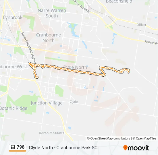 798 Bus Line Map
