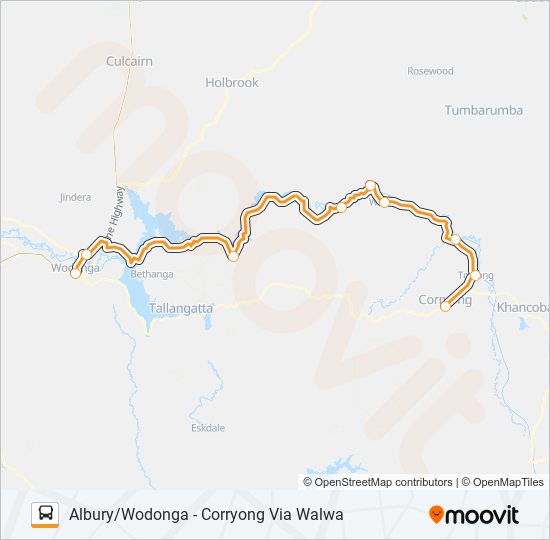 alburywodonga corryong via walwa Route Schedules, Stops & Maps Corryong (Updated)