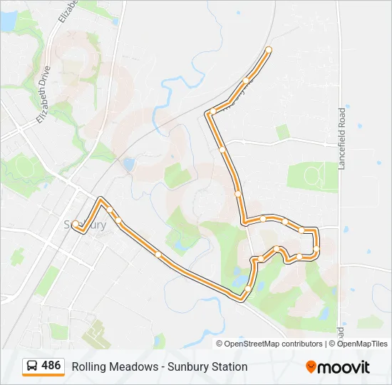 486 Bus Line Map