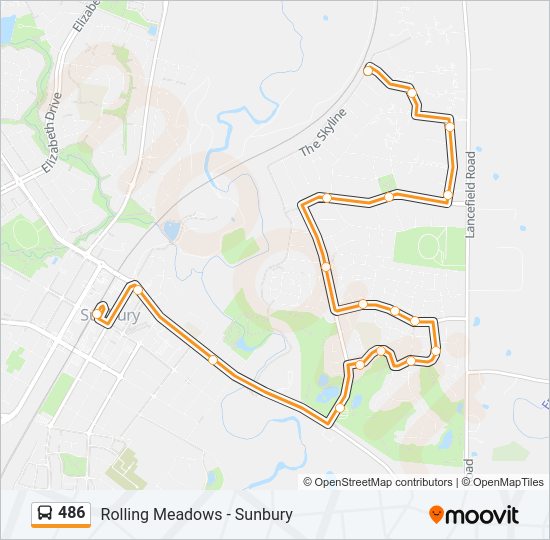 486 bus Line Map