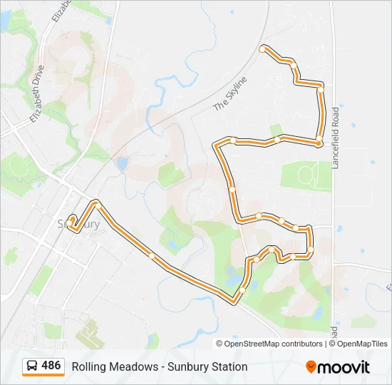 486 Bus Line Map