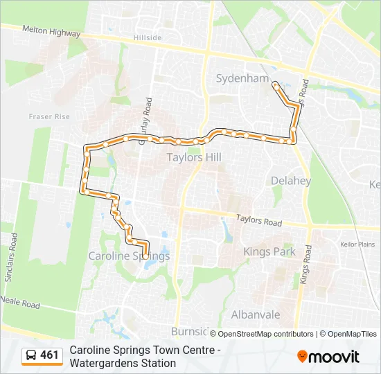 461 Bus Line Map