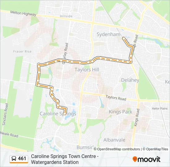 461 Bus Line Map