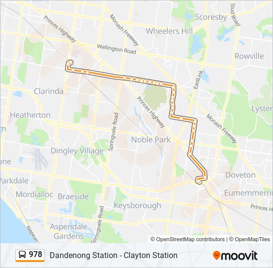 978 bus Line Map