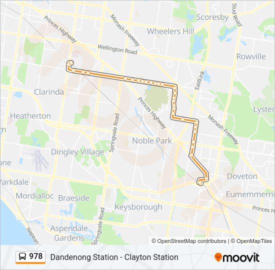 978 Bus Line Map