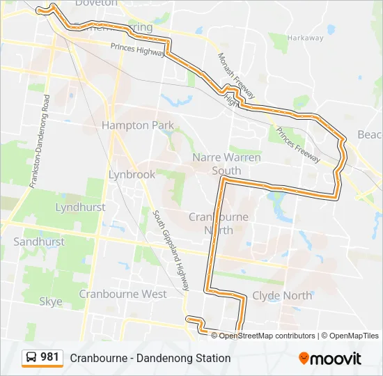 981 Bus Line Map