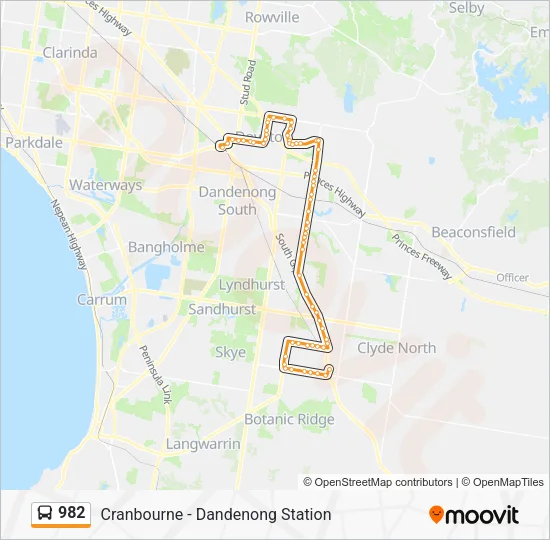 982 Bus Line Map