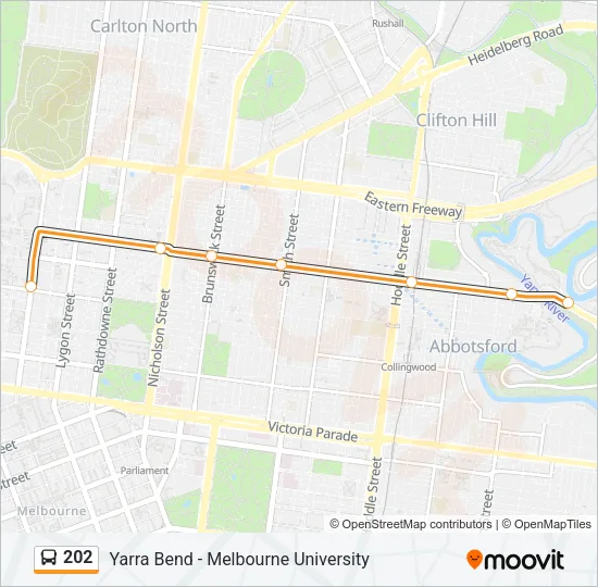 202 Bus Line Map