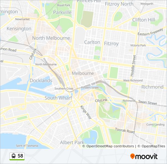 Tram 58 Route Map 58 Route: Schedules, Stops & Maps - Toorak (Updated)