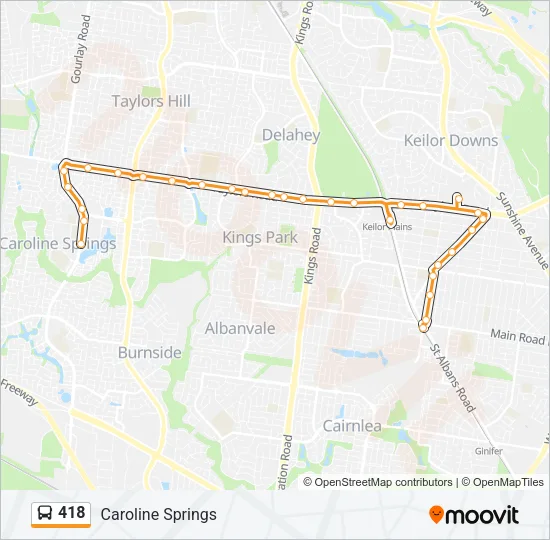 418 Bus Line Map