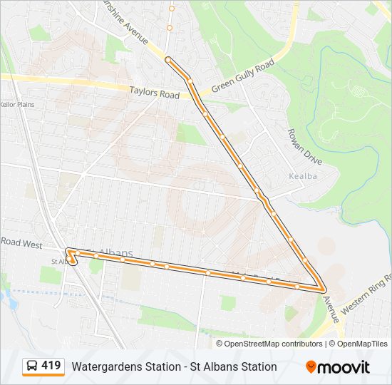 419 Route: Schedules, Stops & Maps - St Albans Station (Updated)