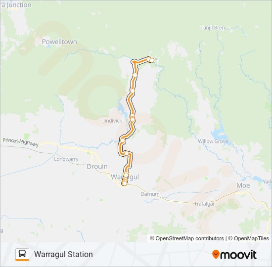 Mapa de 89 de autobús