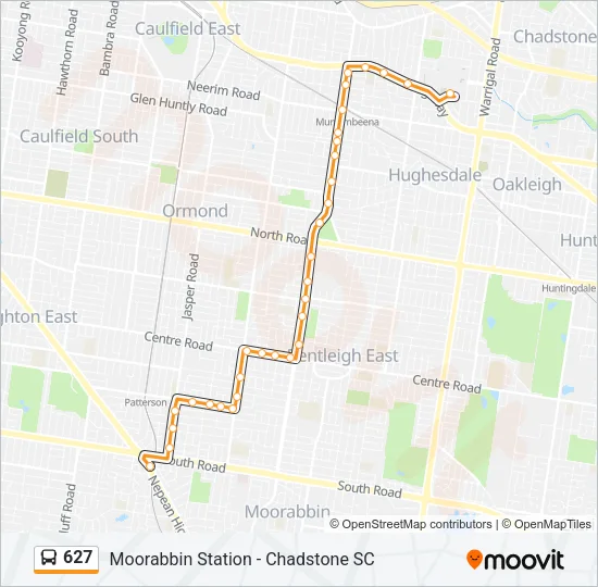 627 Bus Line Map