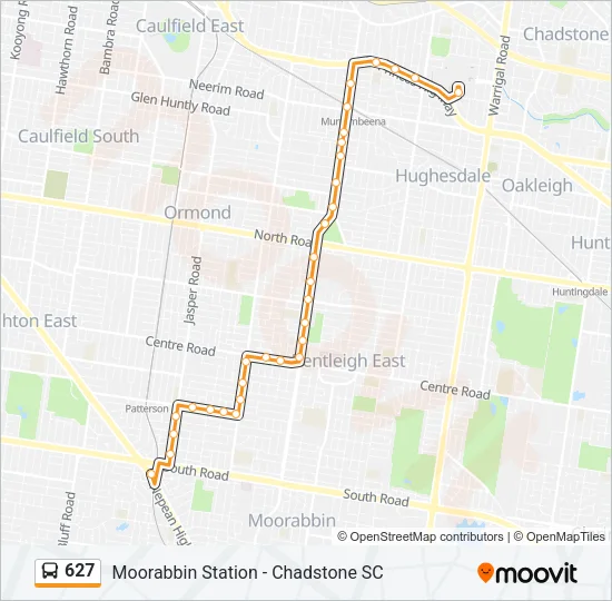 627 Bus Line Map