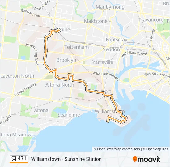 471 Bus Line Map