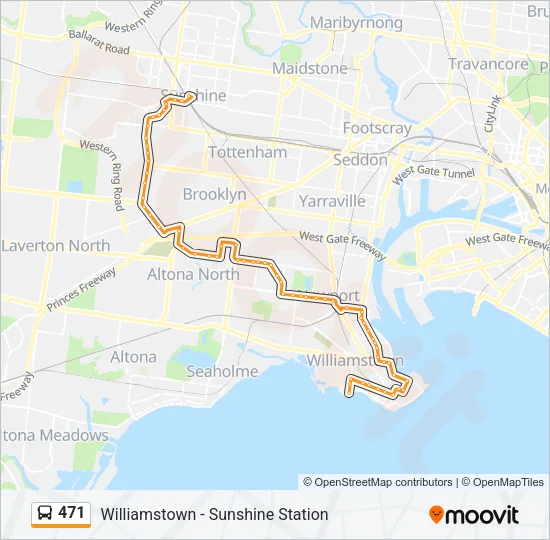 471 Bus Line Map