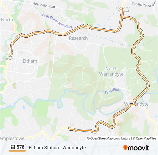 578 bus Line Map