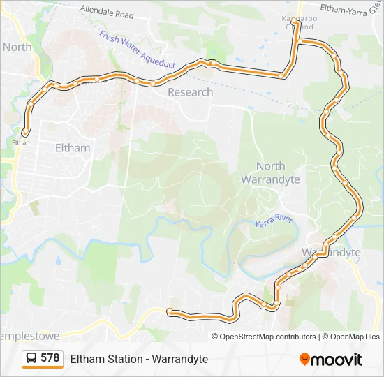 578 Bus Line Map