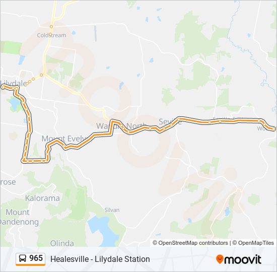 965 bus Line Map