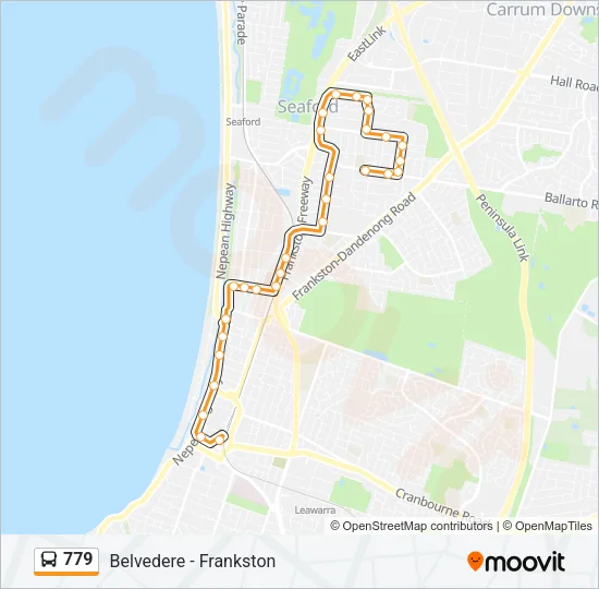 779 Bus Line Map