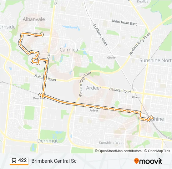422 Bus Line Map