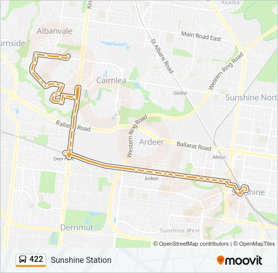 422 Bus Line Map