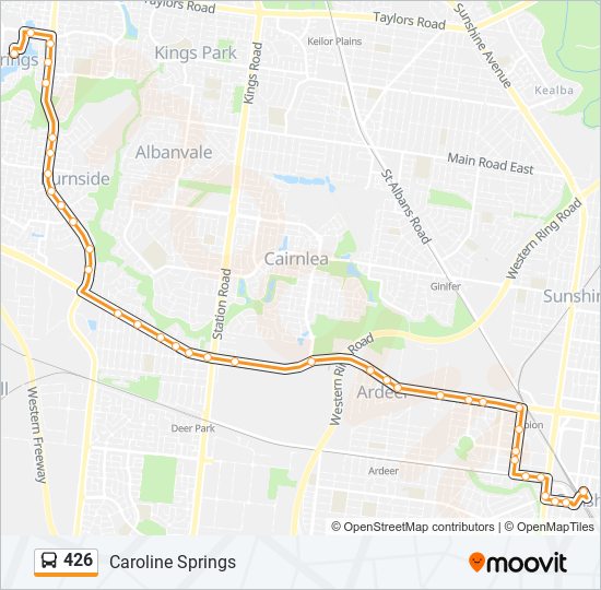 426 bus Line Map