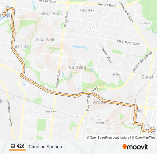 426 Bus Line Map