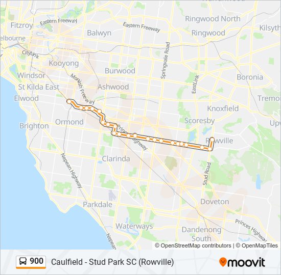 900 bus Line Map