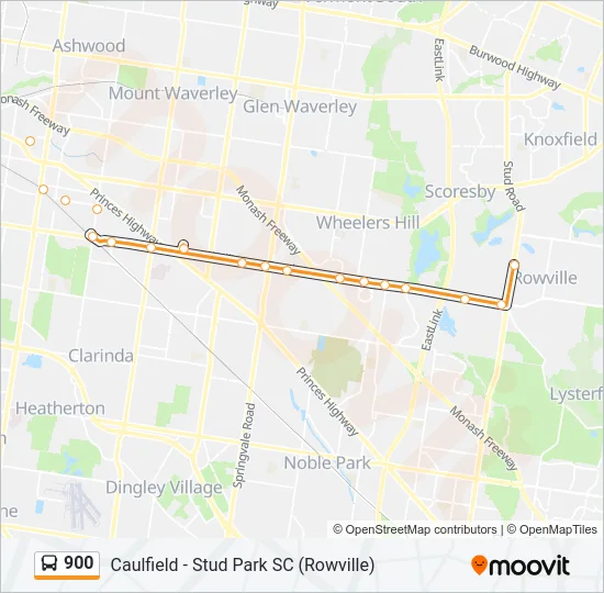 900 Bus Line Map