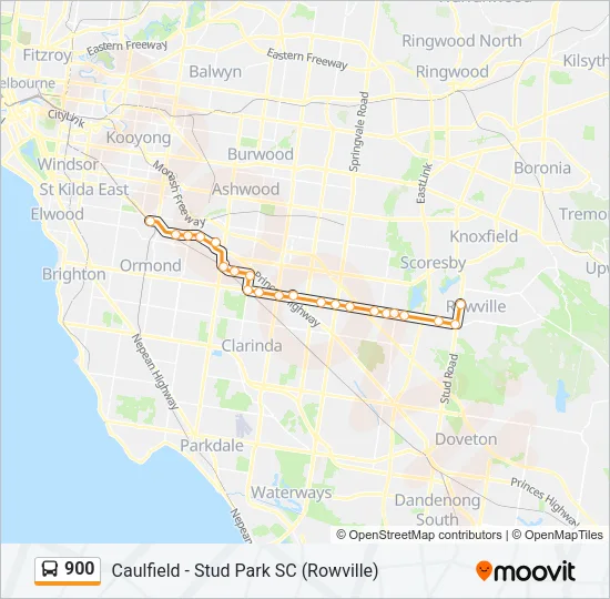 900 Bus Line Map