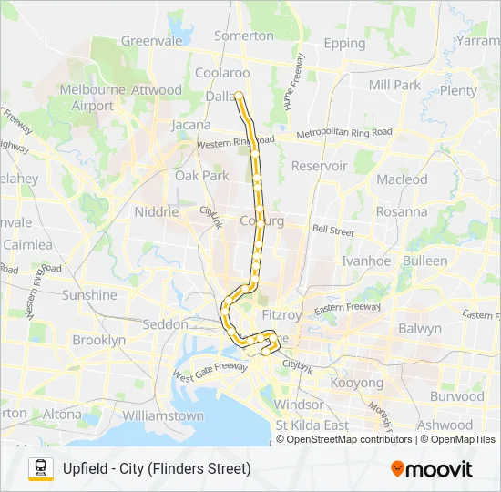 UPFIELD Train Line Map