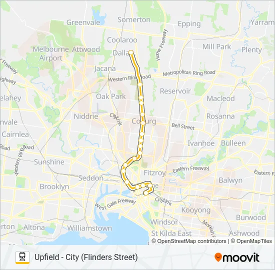 UPFIELD Train Line Map