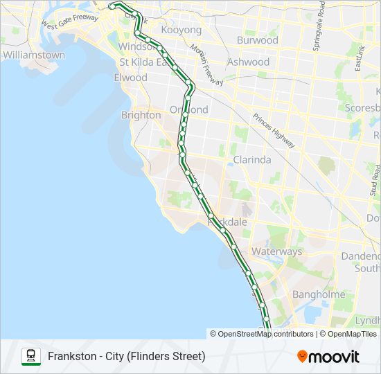 FRANKSTON Train Line Map
