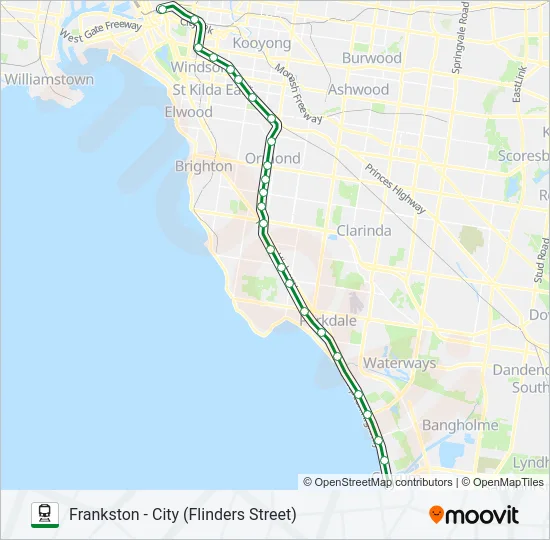 FRANKSTON Train Line Map