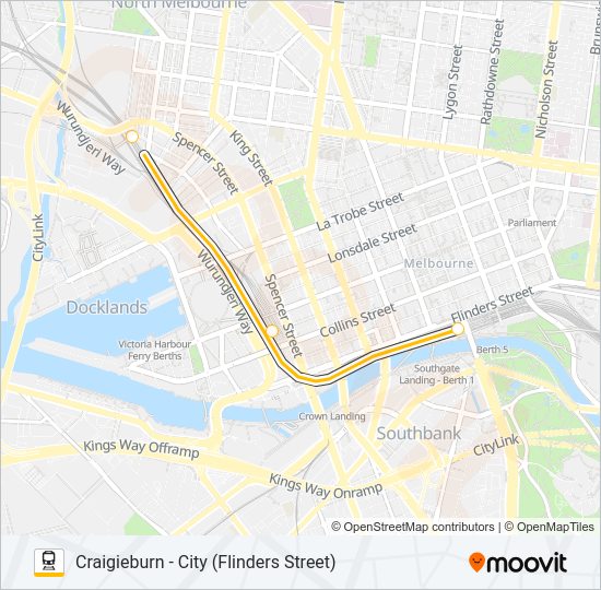 CRAIGIEBURN Train Line Map