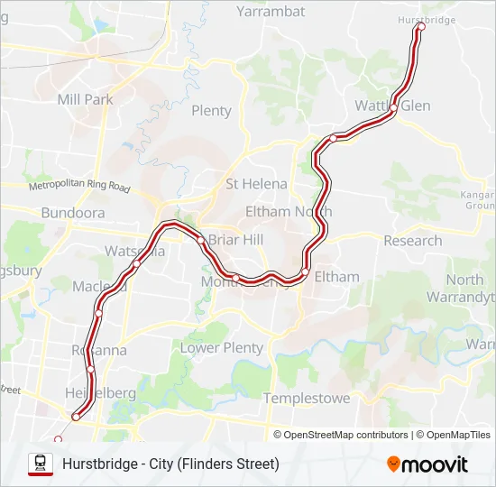 HURSTBRIDGE Train Line Map
