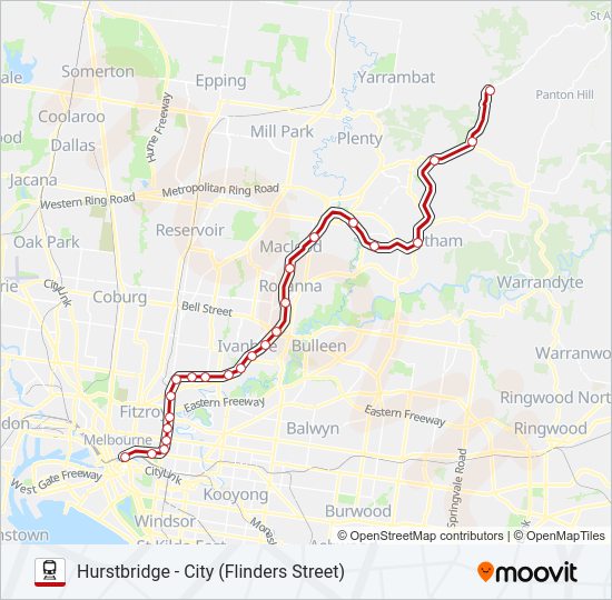 HURSTBRIDGE Train Line Map