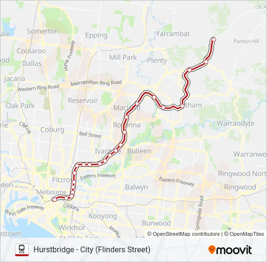 HURSTBRIDGE Train Line Map