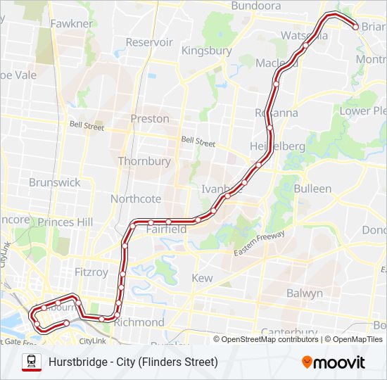 HURSTBRIDGE Train Line Map