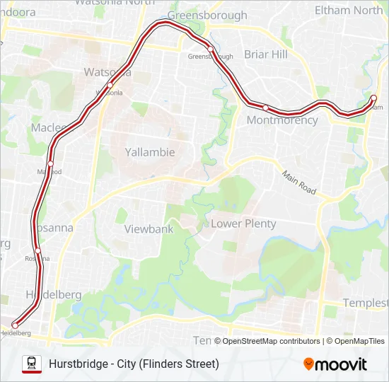 HURSTBRIDGE Train Line Map