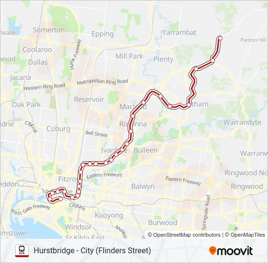 HURSTBRIDGE Train Line Map