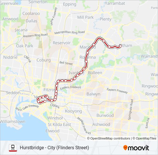 HURSTBRIDGE Train Line Map