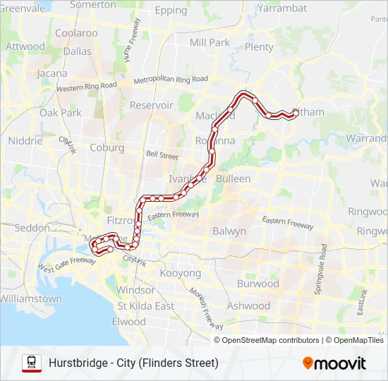 HURSTBRIDGE Train Line Map