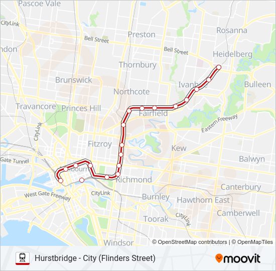 HURSTBRIDGE Train Line Map