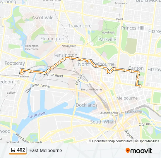 402 Bus Line Map