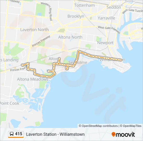 415 Bus Line Map