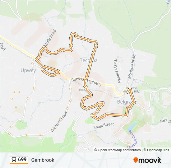 699 Bus Line Map