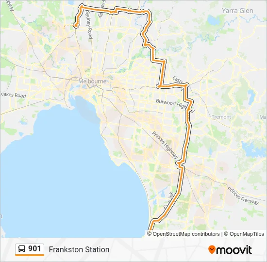 901 Route: Schedules, Stops & Maps - Frankston Station (Updated)