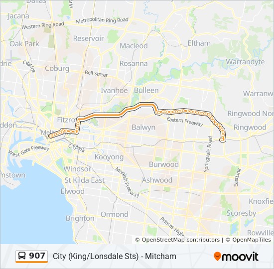907 Route Schedules Stops Maps Mitcham Updated 